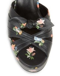 Saint Laurent Candy Floral Leather Platform Sandals