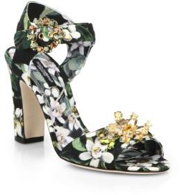 floral print sandal heels
