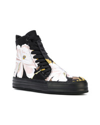 Ann Demeulemeester Floral Embroidered Hi Top Sneakers