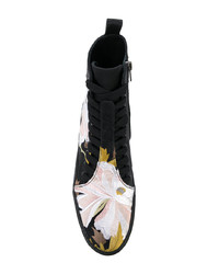 Ann Demeulemeester Floral Embroidered Hi Top Sneakers