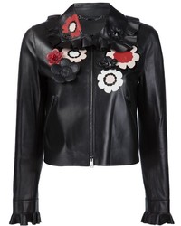Fendi Floral Leather Jacket