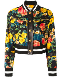 Fausto Puglisi Floral Print Bomber Jacket