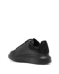 Alexander McQueen Floral Bead Detail Leather Sneakers