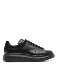 Alexander McQueen Floral Bead Detail Leather Sneakers