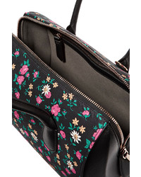 Nina Ricci Extra Small Floral Print Canvas And Leather Tote