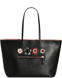 Fendi Roll Floral Embellished Leather Bag Tote