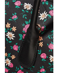 Nina Ricci Small Floral Print Canvas And Leather Tote