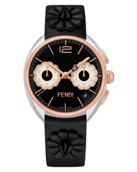 Fendi Moto Floral Chronograph Leather Watch