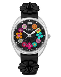 Fendi Moto Floral Leather Watch