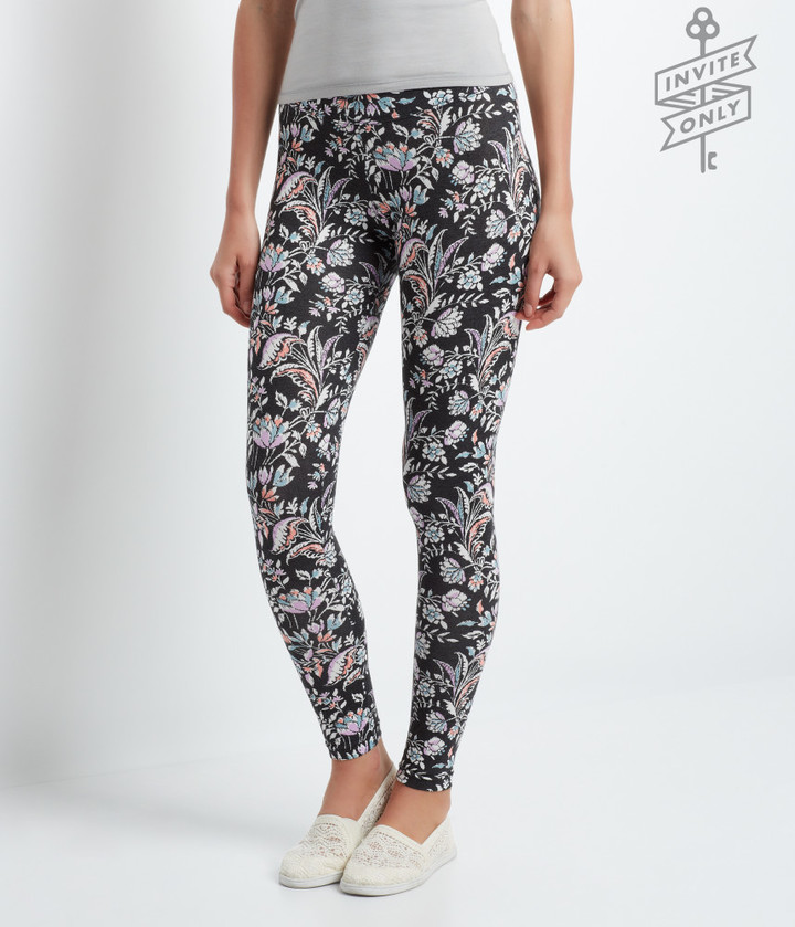 Aeropostale Invite Only Floral Leggings, $14 | Aeropostale | Lookastic