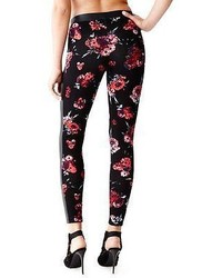 G by Guess Gbyguess Cheyrie Faux Leather Trim Floral Leggings