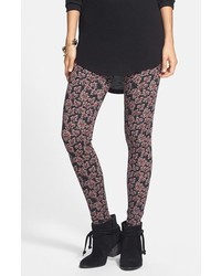 Mimi Chica Floral Print Leggings Black Floral X Small