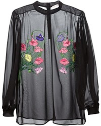 Christopher Kane Floral Embroidered Blouse