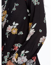 Old Navy Floral Pintuck Swing Blouse For