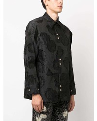 Andersson Bell Floral Embroidered Long Sleeve Shirt
