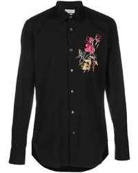 Alexander McQueen Floral Embroidered Shirt