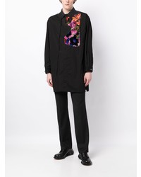 Yohji Yamamoto Floral Print Buttoned Cotton Shirt