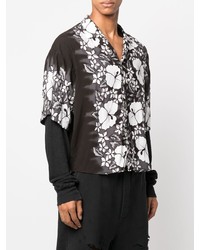 DSQUARED2 Floral Print Layered Shirt