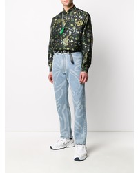 Martine Rose Floral Print Mandarin Collar Shirt