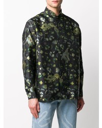 Martine Rose Floral Print Mandarin Collar Shirt