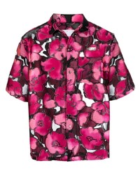 4SDESIGNS Floral Print Sheer Shirt
