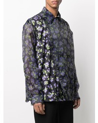 DUOltd Floral Print Wrap Shirt