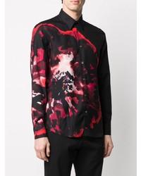 Alexander McQueen Ink Floral Print Shirt