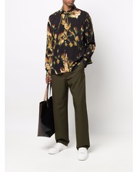 Paul Smith Leaf Print Buttoned Up Shirt