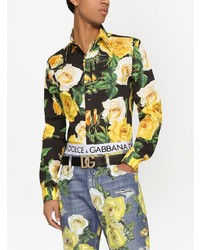 Dolce & Gabbana Rose Print Long Sleeve Shirt