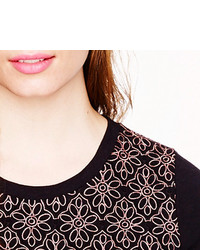 J.Crew Embroidered Floral Tee