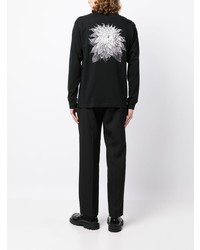 Yohji Yamamoto Flower Printed Cotton T Shirt