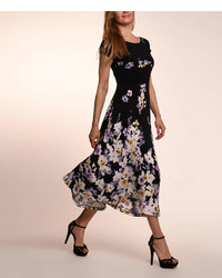Black Floral Maxi Dress Plus