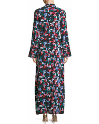 Equipment Britten Floral Print Silk Maxi Dress