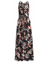 Diane von Furstenberg Dvf Floral Keyhole Tie Waist Silk Maxi Dress