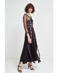 French Connection Edith Floral Long Sleeved Maxi Dress