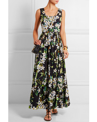 Dolce & Gabbana Floral Print Cotton Poplin Maxi Dress, $2,895 
