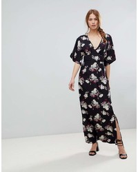 Influence Kimono Sleeve Floral Maxi Dress