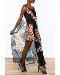 La Pateau Black Floral Maxi Dress