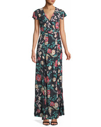 Lovers And Friends Kayla Floral Print Wrap Maxi Dress