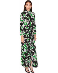 Lucy Floral Printed Silk Maxi Dress