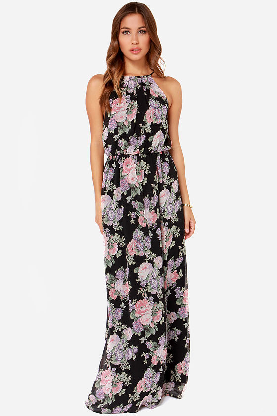 LuLu*s Lulus Length Of Love Floral Print Black Maxi Dress, $49 | Lulu's |  Lookastic