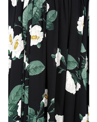 LuLu*s Magnolia Blooms Black Floral Print Maxi Dress