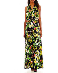jcpenney Stella Parker Stella Parker Sleeveless Floral Knit Blouson Maxi Dress