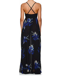 Proenza Schouler Tropical Floral Print Silk Maxi Dress