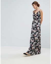 Yumi Uttam Boutique Floral Print Maxi Dress With Lace Trim
