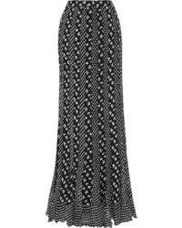 Diane von Furstenberg Addyson Printed Paneled Silk Chiffon Maxi Skirt