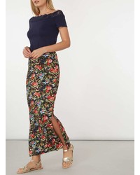 Dorothy Perkins Black Floral Maxi Skirt
