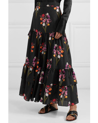 Borgo De Nor Emme Tiered Floral Print Skirt