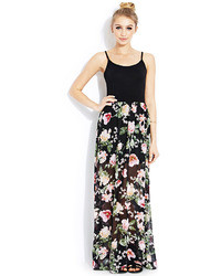 forever 21 floral maxi skirt