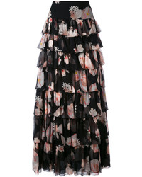 Redemption Floral Print Tiered Maxi Skirt